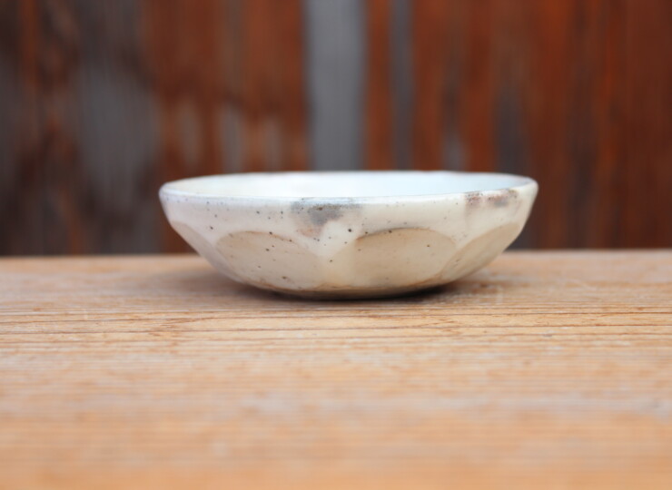 粉引面取平小鉢Ｋ