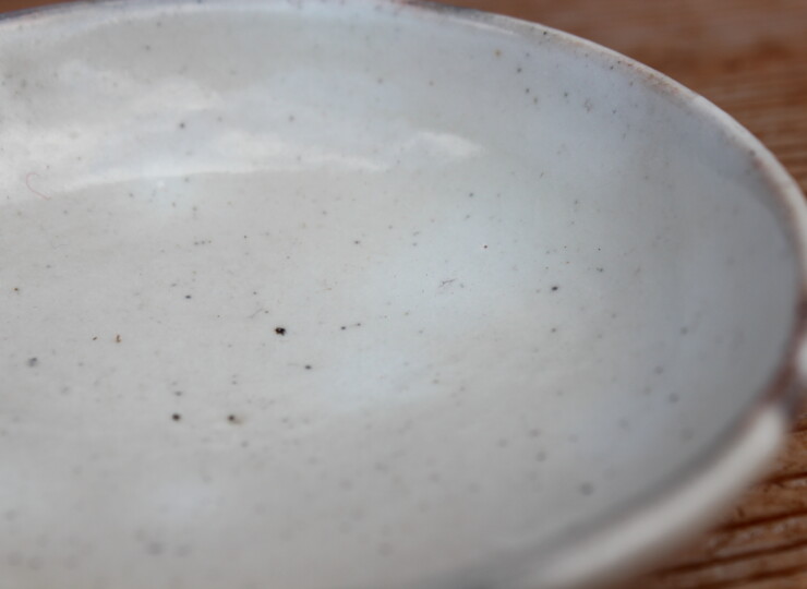 粉引面取平小鉢Ｋ