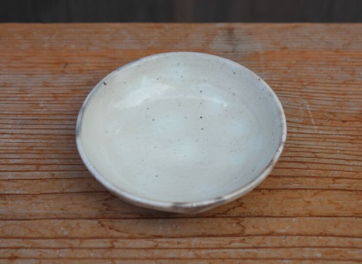粉引面取平小鉢Ｌ