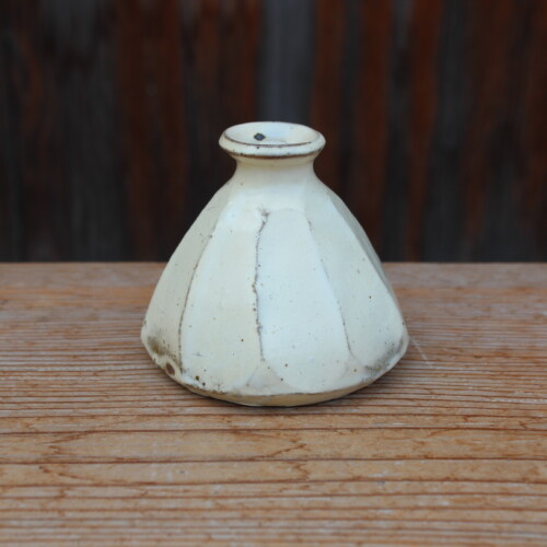 粉引面取花入Ａ