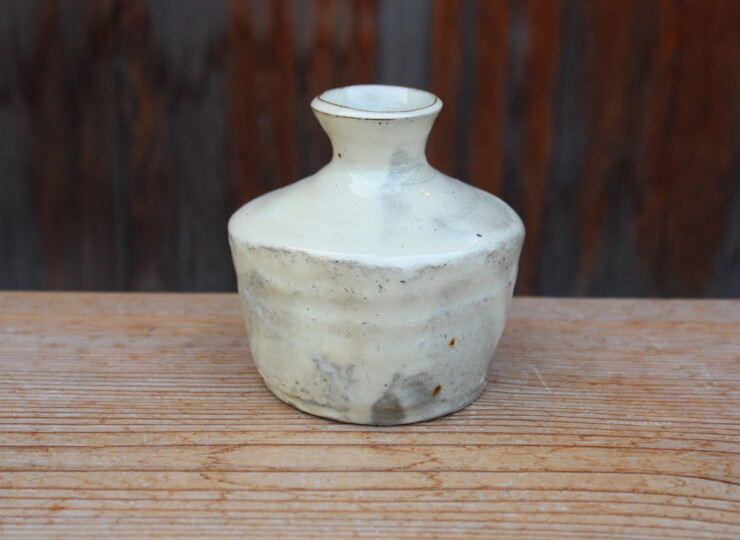 粉引石目花入Ｈ