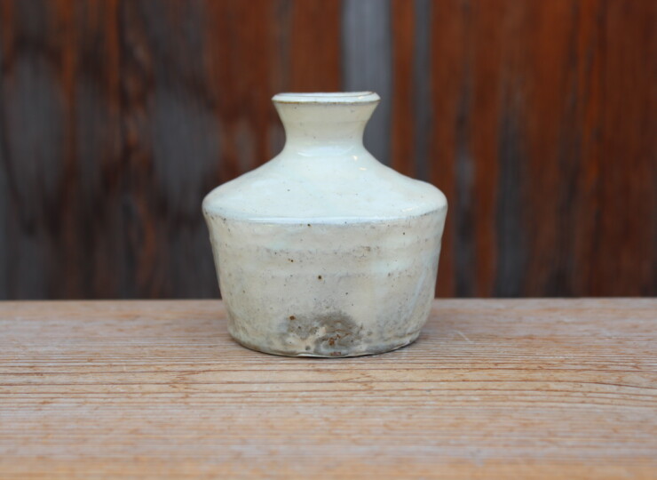 粉引石目花入Ｈ