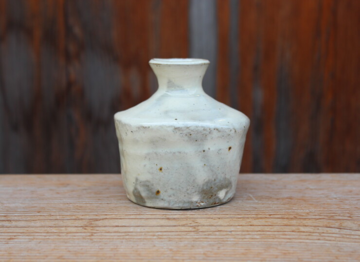 粉引石目花入Ｈ