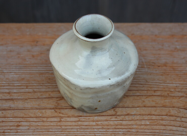 粉引石目花入Ｈ