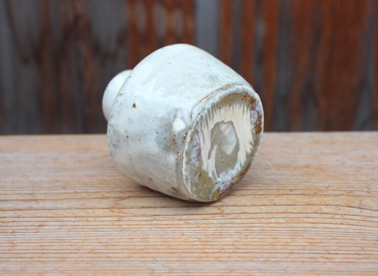 粉引石目花入Ｈ