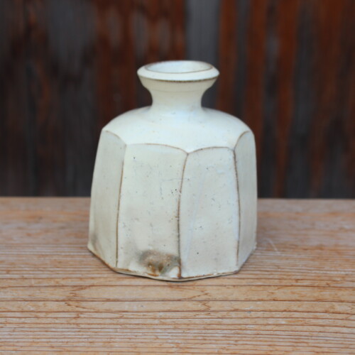 粉引面取花入Ｉ