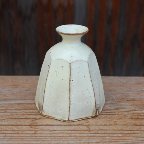 粉引面取花入Ｊ