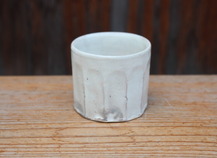 粉引面取湯呑Ｅ