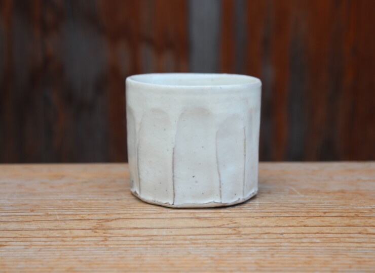 粉引面取湯呑Ｅ