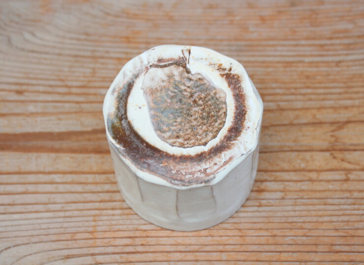 粉引面取湯呑Ｅ