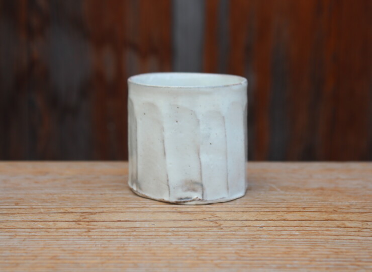 粉引面取湯呑Ｌ