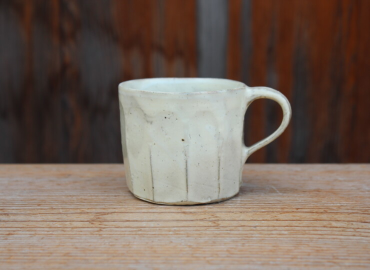 粉引面取マグカップP