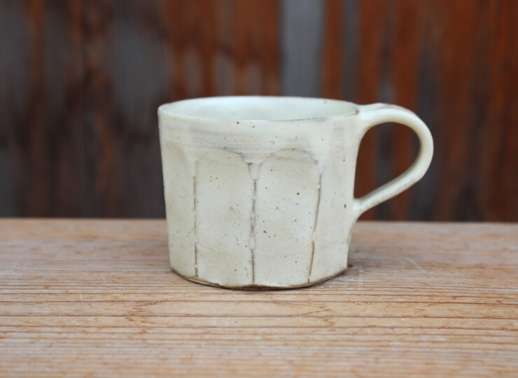 粉引面取マグカップＳ