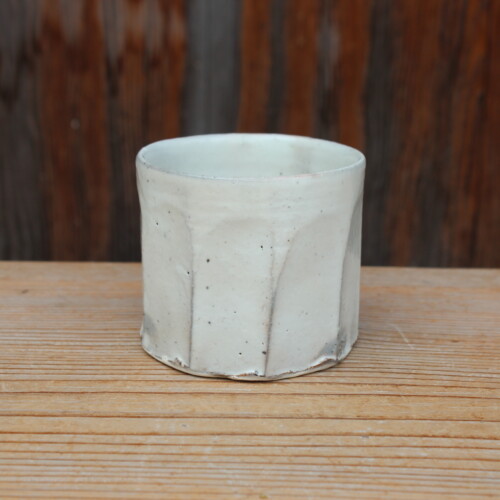 粉引面取湯呑Ｄ