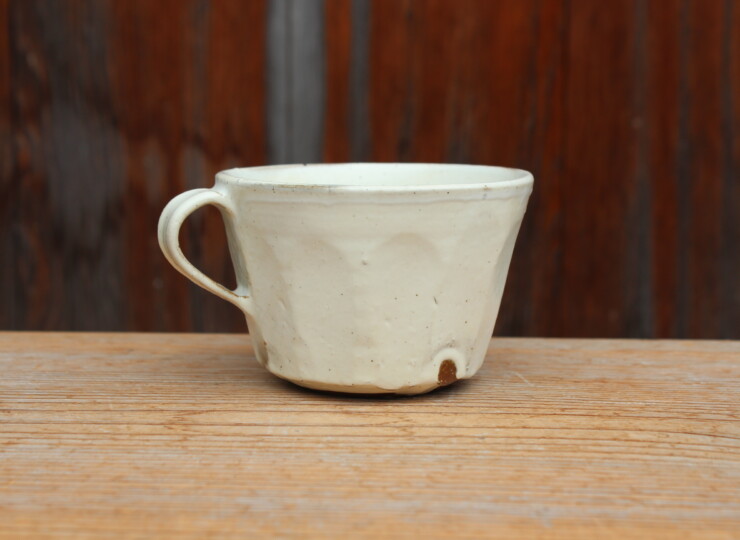 粉引面取マグカップD