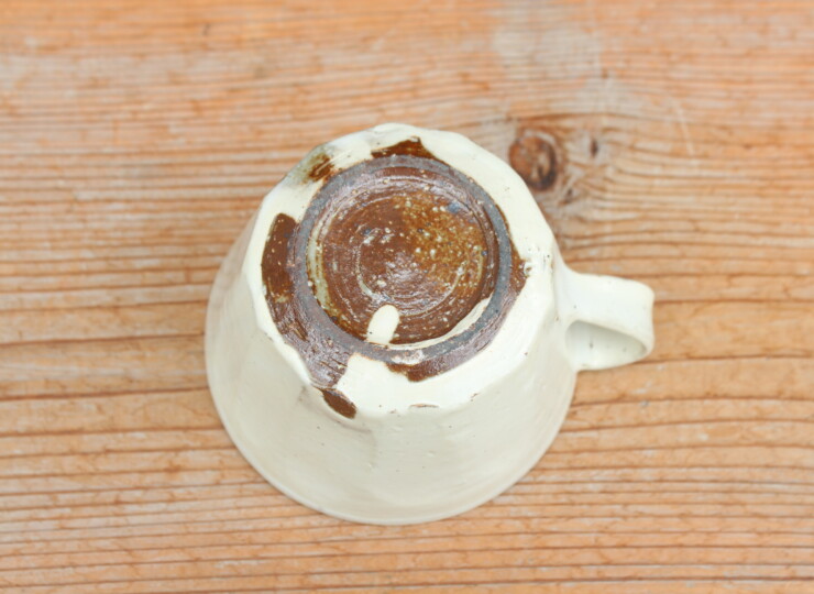 粉引面取マグカップD