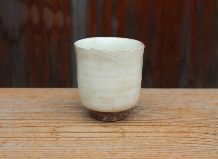 粉引輪花湯呑Ｂ