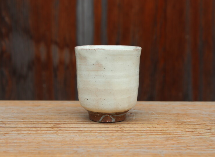 粉引輪花湯呑Ｂ