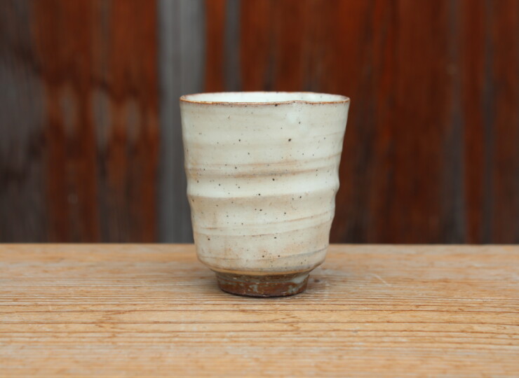 粉引輪花湯呑Ｄ