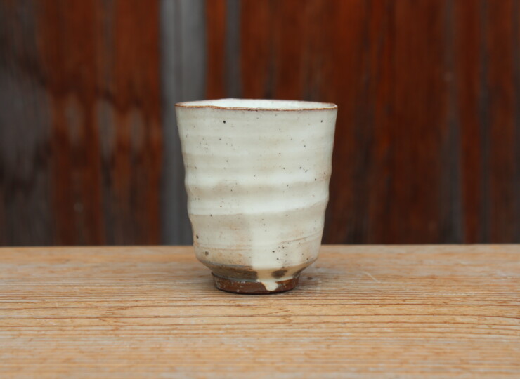 粉引輪花湯呑Ｄ