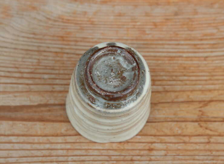 粉引輪花湯呑Ｄ