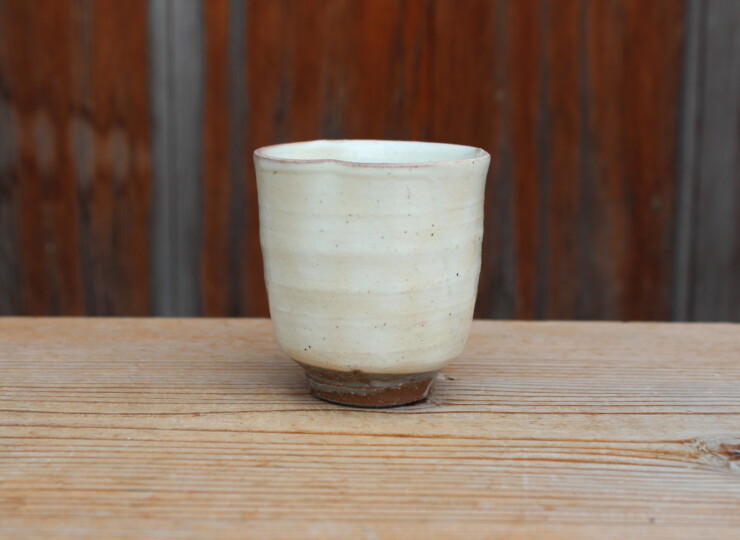 粉引輪花湯呑Ｆ