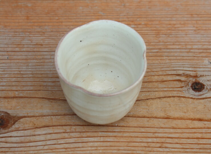 粉引輪花湯呑Ｆ