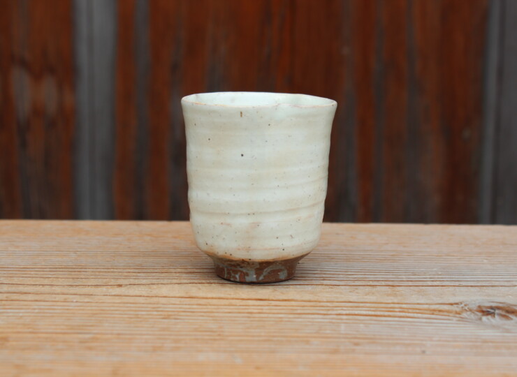 粉引輪花湯呑Ｇ