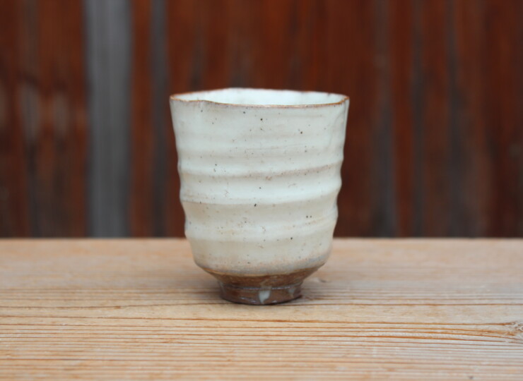 粉引輪花湯呑Ｉ