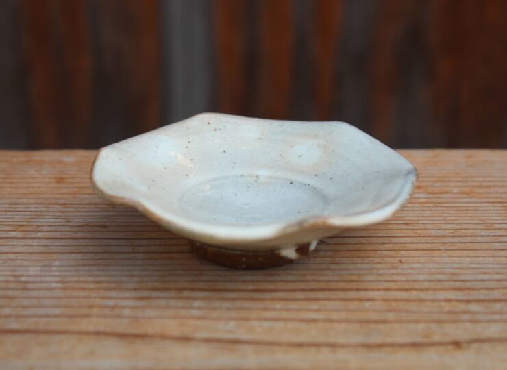 粉引輪花豆皿Ｋ