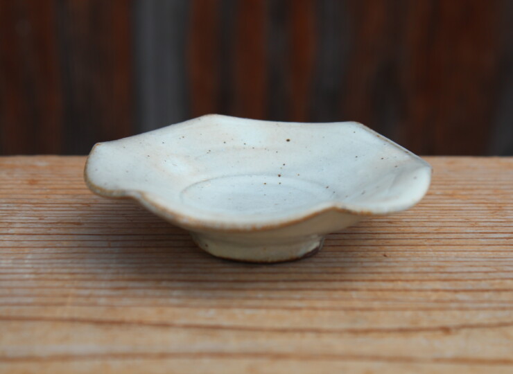 粉引輪花豆皿Ｌ