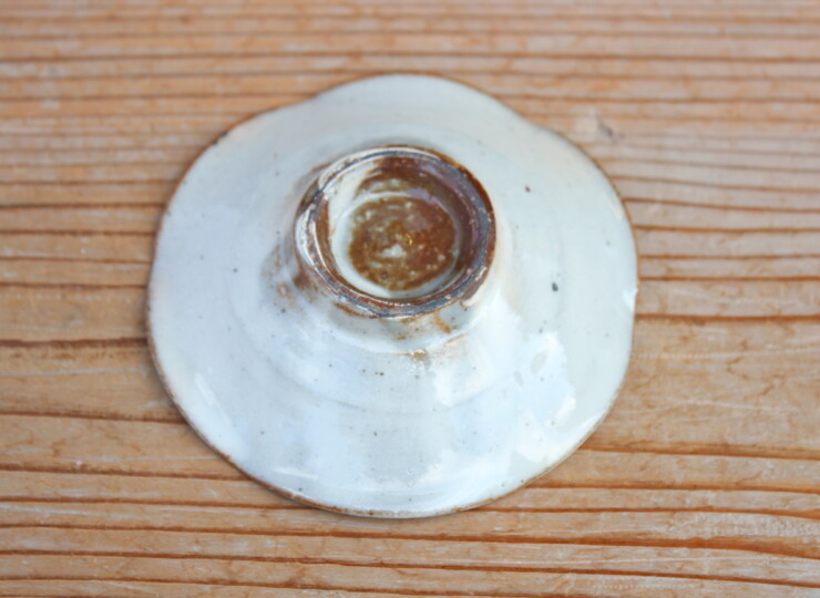 粉引輪花豆皿Ｌ