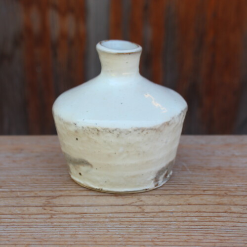 粉引石目花入Ｅ