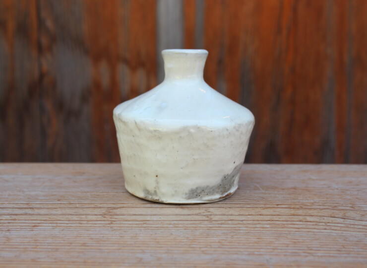 粉引石目花入Ｅ