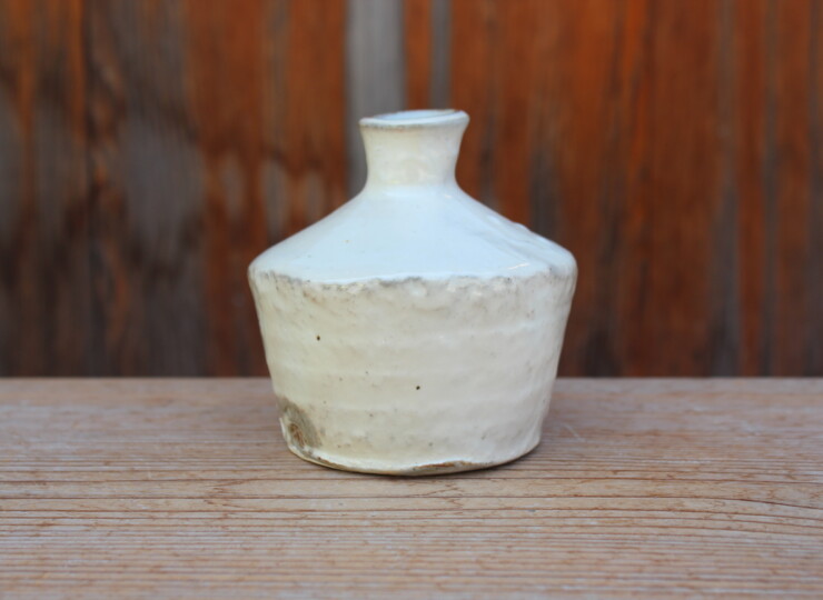 粉引石目花入Ｅ