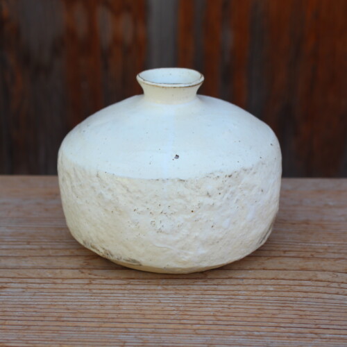 粉引石目花入Ｇ