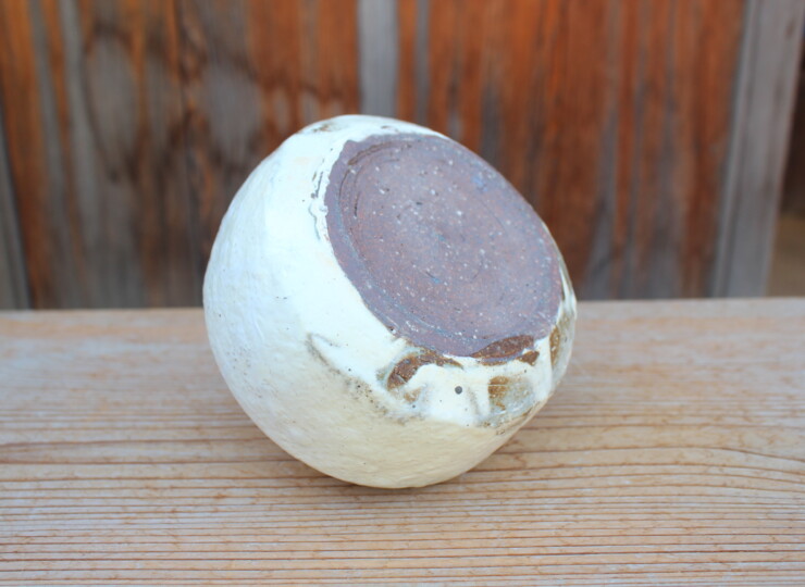 粉引石目花入Ｇ