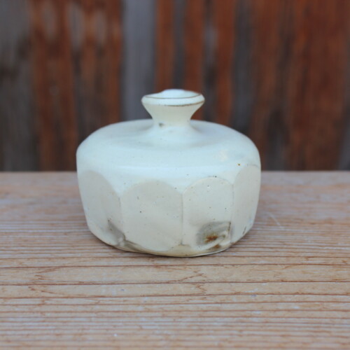 粉引面取花入Ｉ