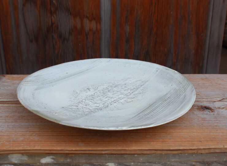 刷毛目石目大皿Ｋ