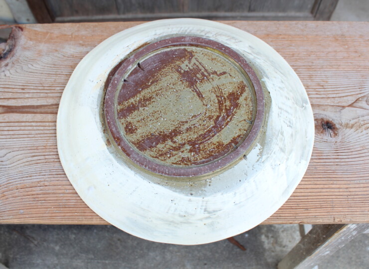 刷毛目石目大皿Ｋ